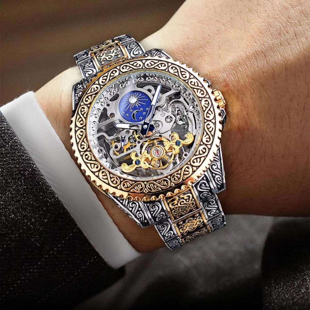 High-End Retro Men's Fully Aut - đánh giá và giá Luxury Watch Engraving