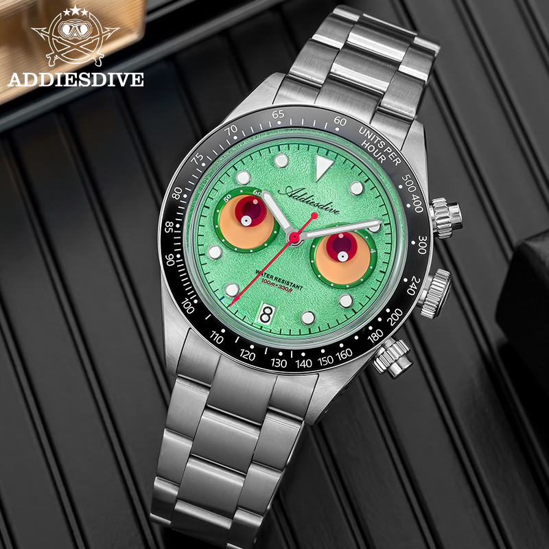 ADDIESDIVE Men's VK64 Chronogr - đánh giá và giá Luxury Watch Engraving