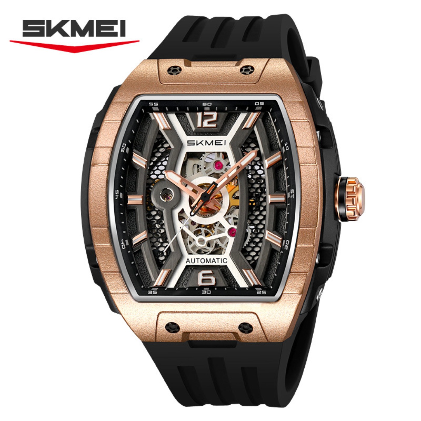 Rose Gold Tonneau Men's Automa - đánh giá và giá Luxury Watch Case