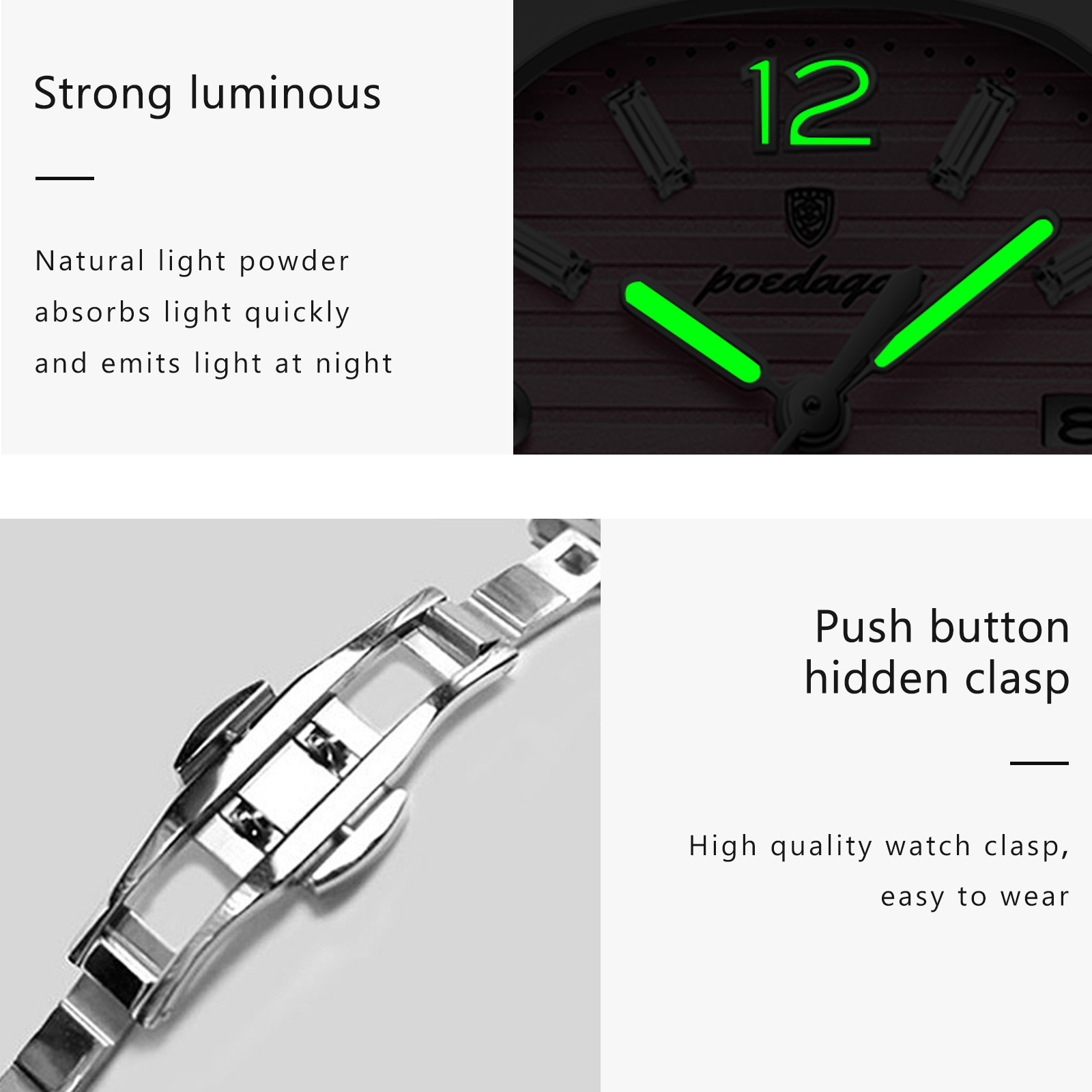 POEDAGAR Square Fashion Woman  - đánh giá và giá Luxury Watch Deals