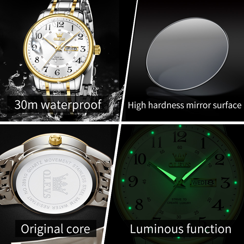 OLEVS Casual fashion men's wat - đánh giá và giá Luxury Watch Arabic