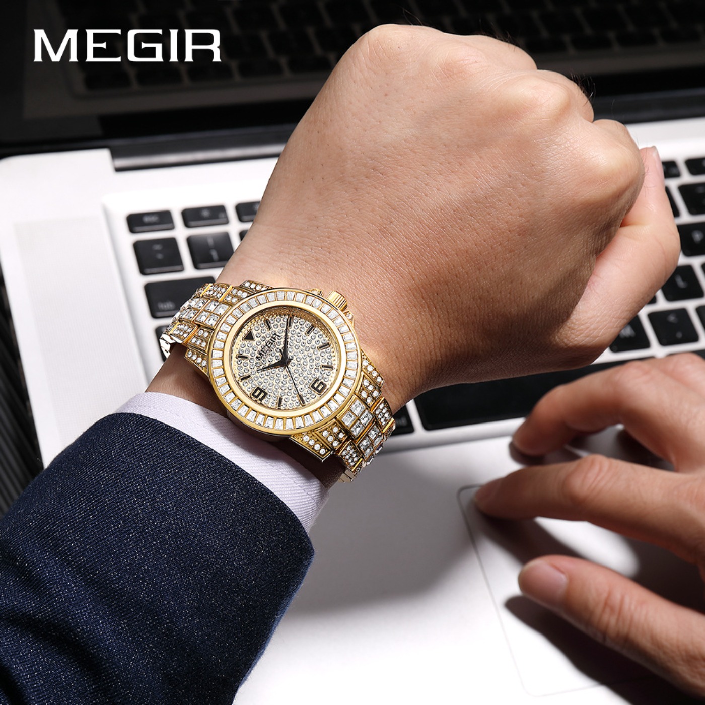 MEGIR Luxury Diamond Watches U - đánh giá và giá Luxury Watch With Bracelet