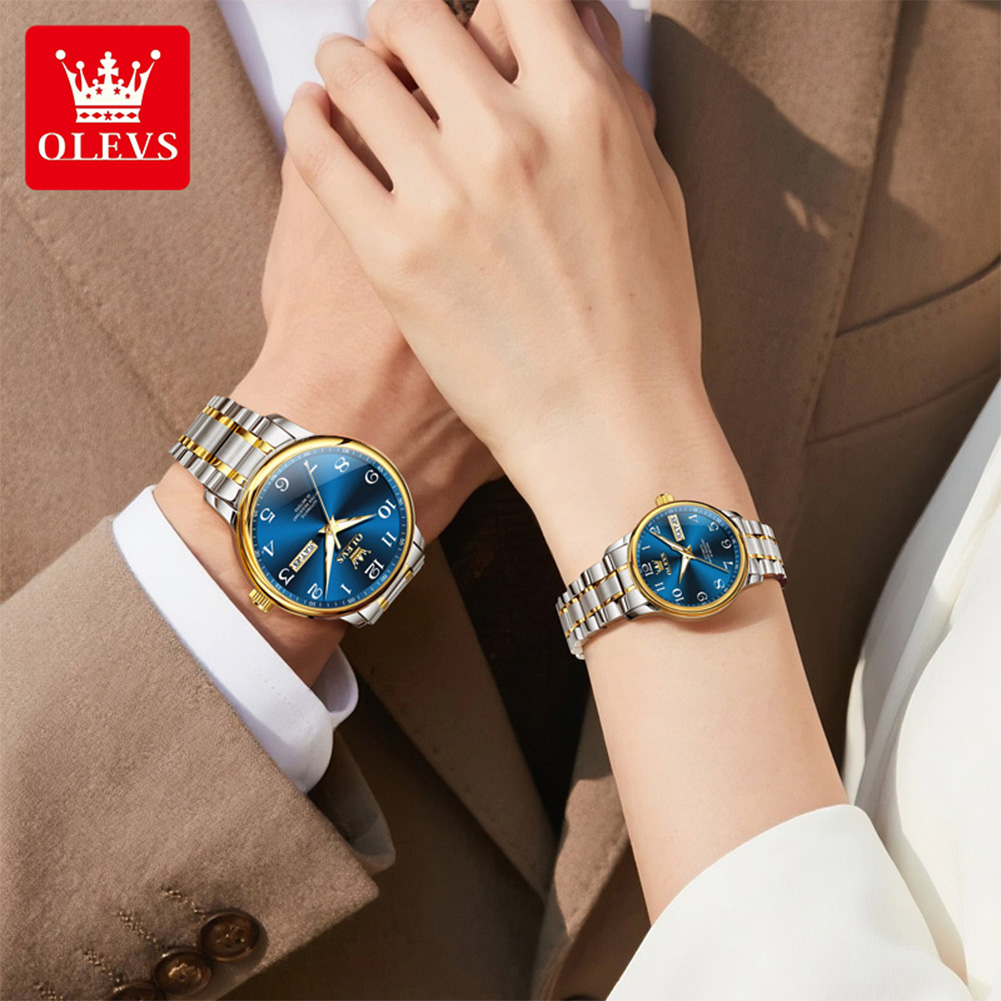 OLEVS Original Couple Watch 2  - đánh giá và giá Luxury Watch Arabic