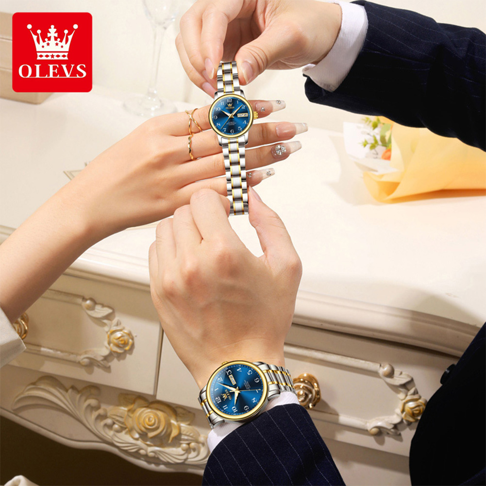 OLEVS Original Couple Watch 2  - đánh giá và giá Luxury Watch Arabic