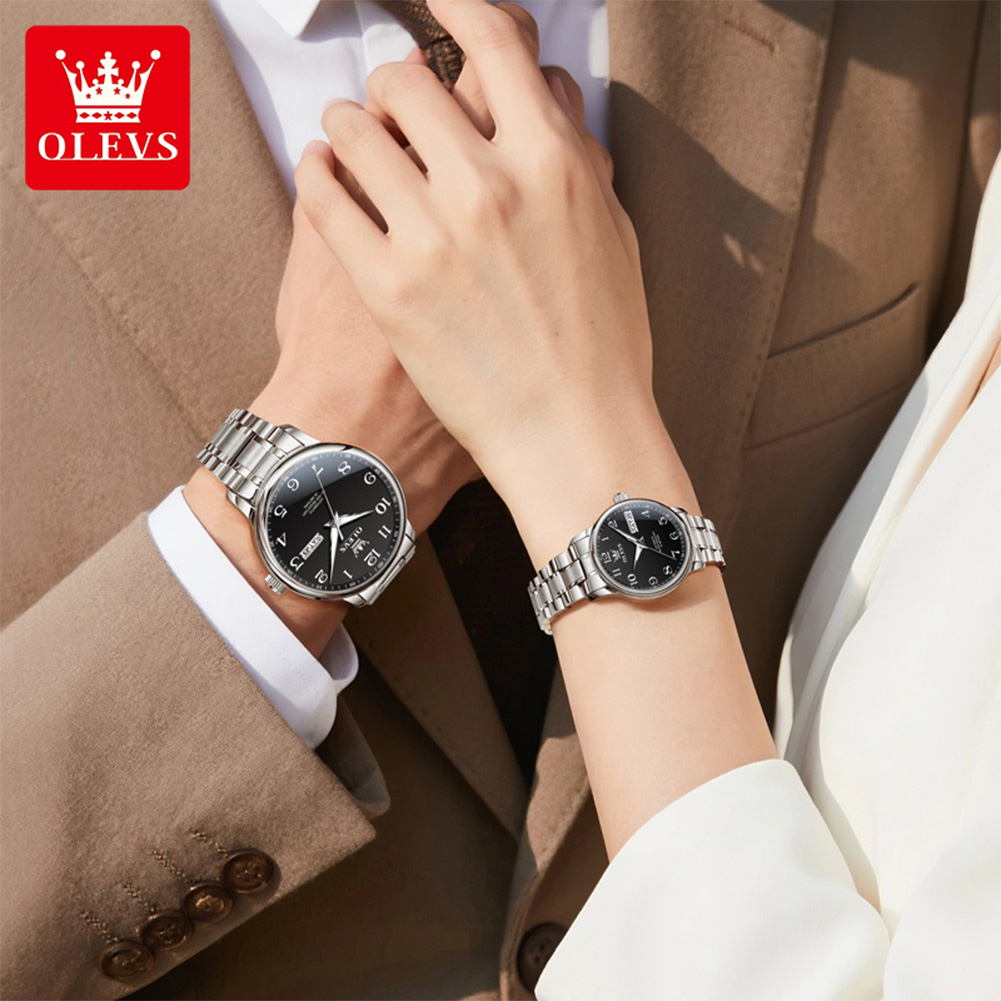OLEVS Original Couple Watch 2  - đánh giá và giá Luxury Watch Arabic