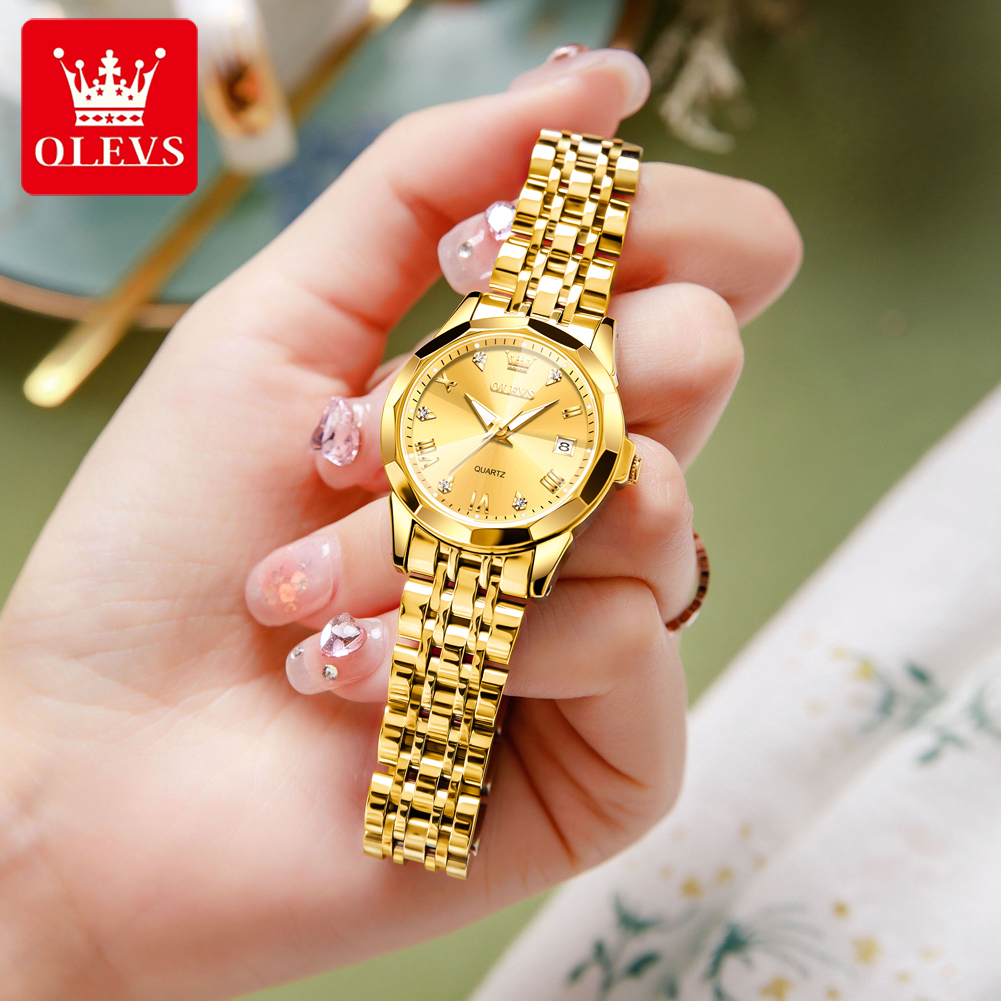 OLEVS Fashion Golden Watch for - đánh giá và giá Luxury Watch Deals