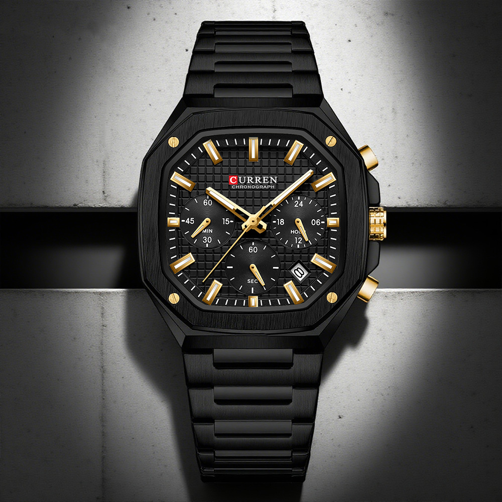 CURREN Luxury Square Chrono Wa - đánh giá và giá Luxury Watch With Bracelet