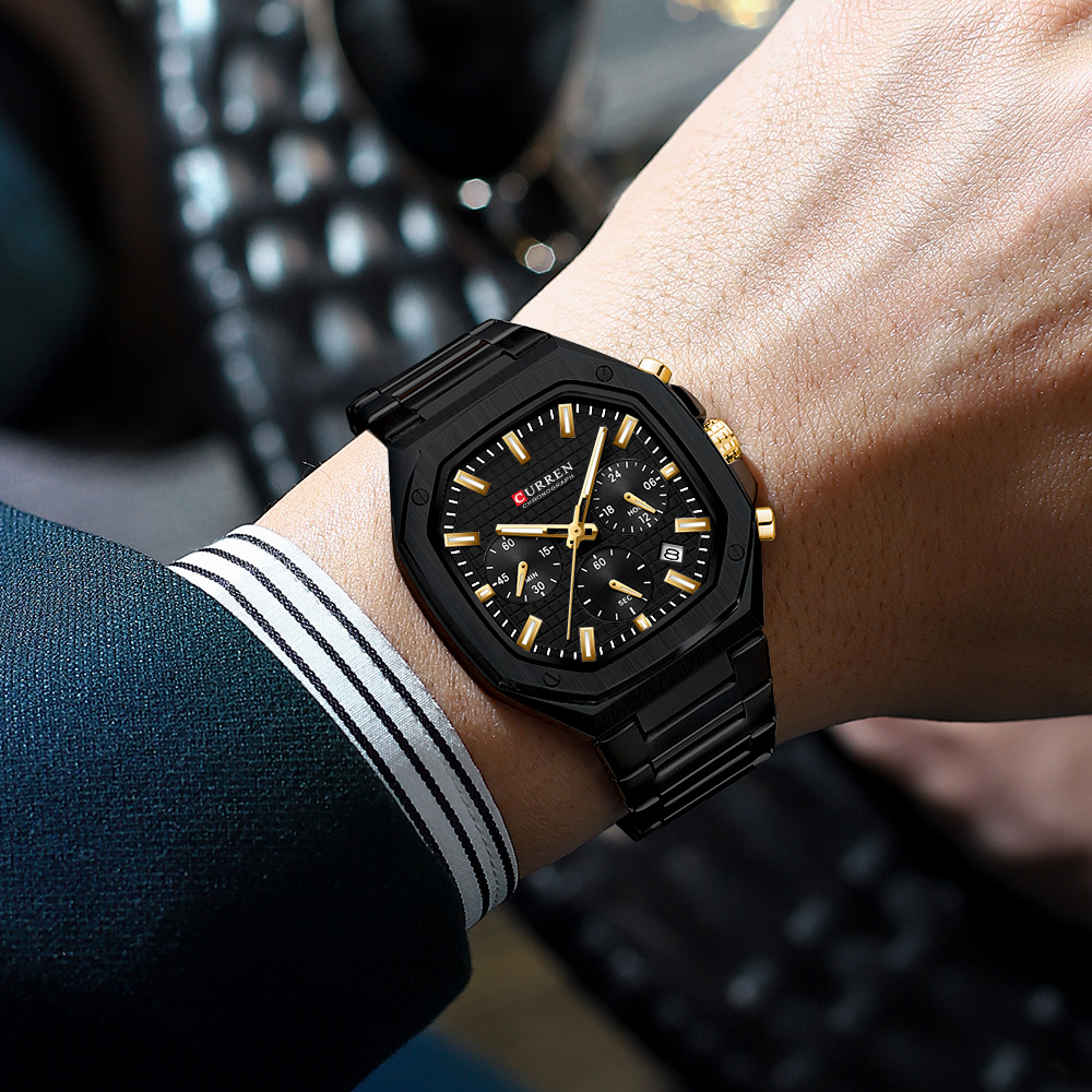 CURREN Luxury Square Chrono Wa - đánh giá và giá Luxury Watch With Bracelet